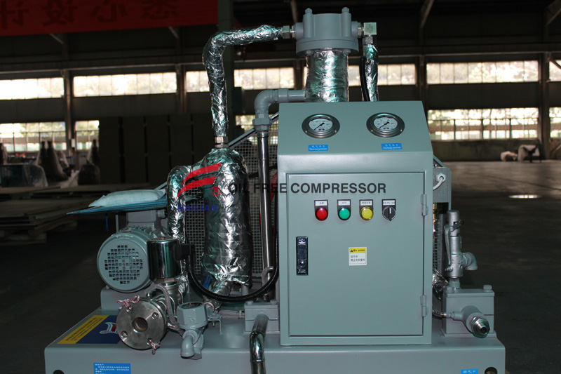 Compresseur de gaz de vapeur d'eau sans huile Oilless pour les dispositifs de fermeture Fabricant